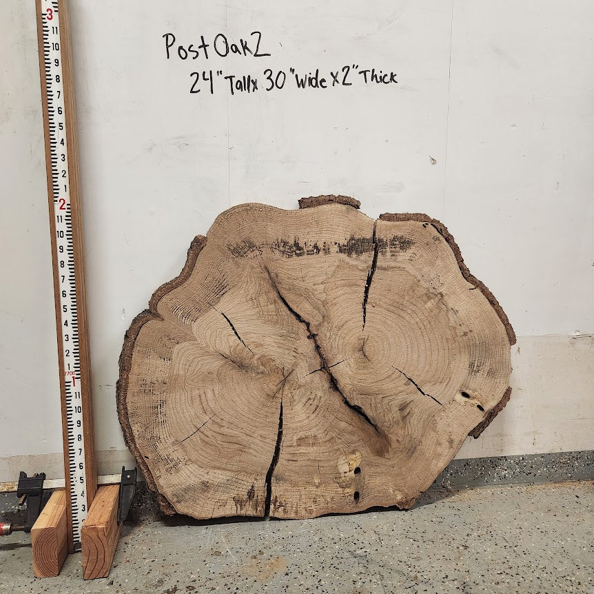 Front view of Post Oak cross section with lengthmeasurement, sourced in DFW