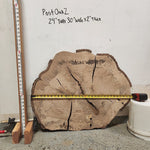 Front view of Post Oak cross section with length and width measurement, sourced in DFW